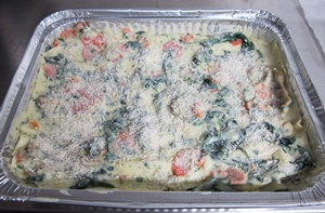 Vegetarisk lasagne - aluminiumlåda / 2 port.