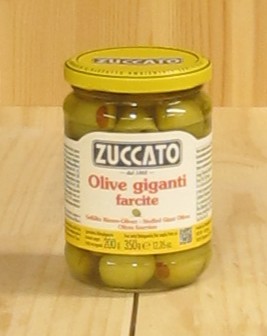 Gröna oliver Bella Di Cerignola filler med chili.